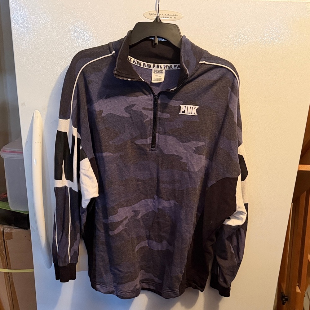 PINK Victoria's Secret Navy and Black Camouflage Hoodie